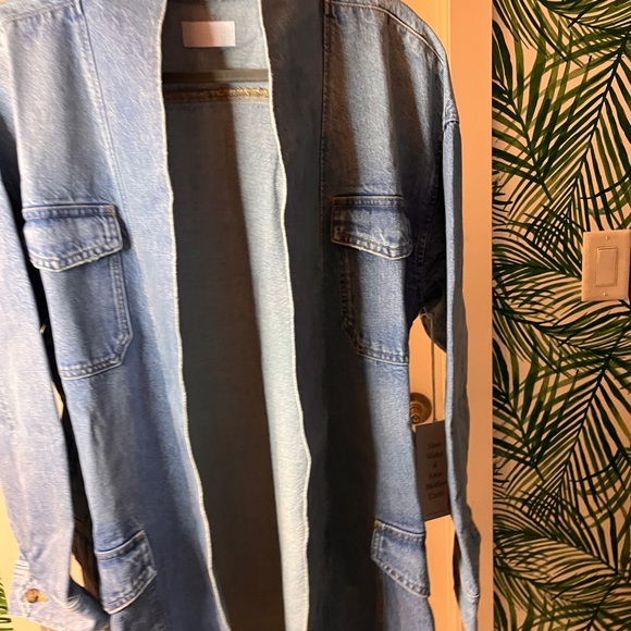 Boyish x Free People Blue Denim Joaquin Kimono Jacket Dress Small NWT - Picture 5 of 16